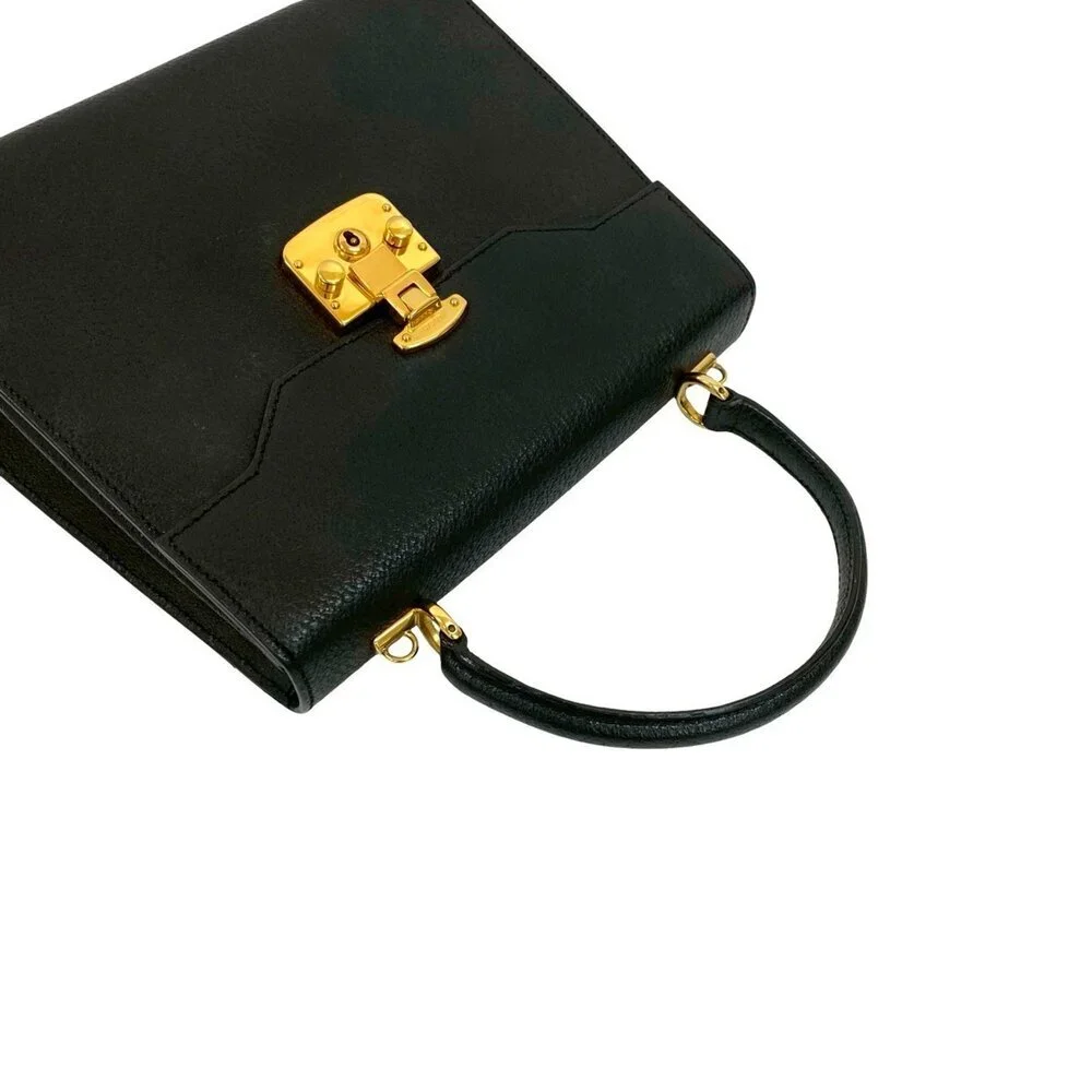 GUCCI Black Leather Shoulder Bag - Picture 4 of 10